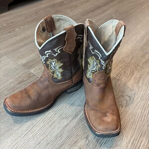 John Davis Boy’s Authentic Western Tough Leather Mexican Cowboy Boots